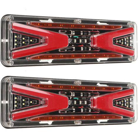 pezzi di luci posteriori dinamiche a LED da 12V per auto, camion, camion, autobus, camper, indicatori di direzione, luci di retromarcia e freno (12V)