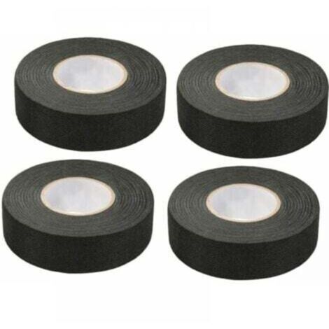 pezzi di nastro adesivo nero per auto (1,5 cm x 15 m) - Nastro in tessuto per auto, nastro adesivo per alte temperature, nastro nero resistente, nastro in tessuto, nastro per cablaggio auto