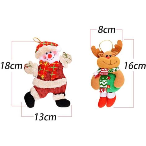 pezzi di ornamenti natalizi fai da te, regalo di Natale, Babbo Natale, pupazzo di neve, albero, ciondolo, bambola, decorazioni da appendere per la casa, camera da letto, auto, albero di Natale (stile 