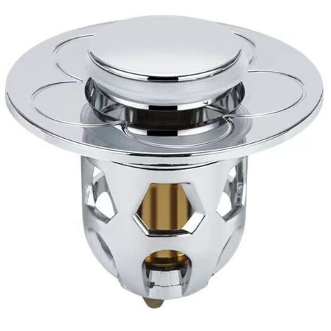 Pezzi di ricambio Scarico per lavabo a scomparsa universale, Scarico per lavabo a scomparsa con filtro anti-intasamento, Filtro di scarico anti-intasamento, Tappo per vasca da bagno