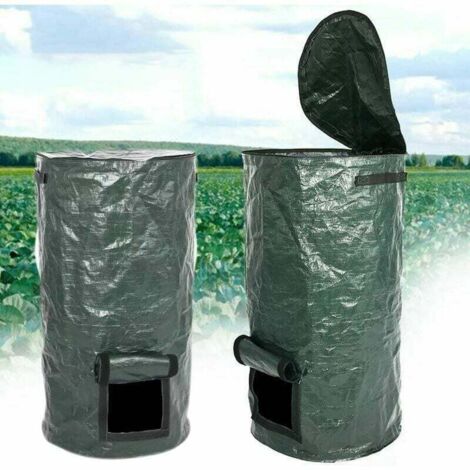 pezzi di sacchetti per compost - Bidoni per compost in PE ecologici per fermentazione organica, sacchetti per rifiuti da giardino e cucina (2 pezzi, 35x60 cm)