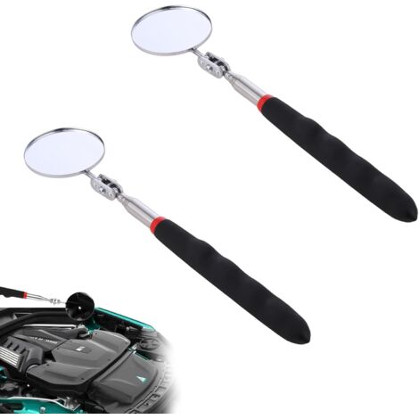pezzi di specchio telescopico, specchietti di ispezione per auto con manico telescopico, specchietti per meccanici automobilistici, specchietti telescopici, specchietti di ispezione regolabili, per ri