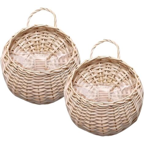 pezzi di vasi da fiori sospesi, cestini per vasi sospesi, cestini per piante sospesi, vasi da fiori sospesi, montaggio a parete, per hotel, uffici, ristoranti e giardini (18 cm)