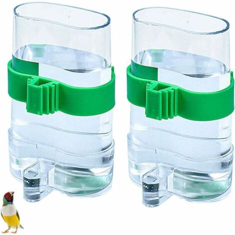 pezzi Distributore automatico di cibo/acqua per pappagalli con clip per gabbia Abbeveratoio automatico per uccelli Distributore automatico di cibo/acqua Mangiatoia per uccelli in plastica trasparente 