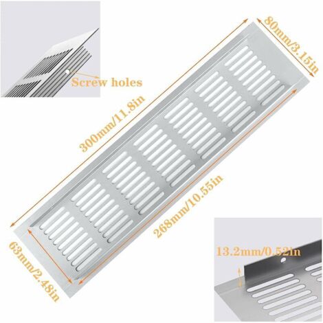 Griglia Ventilazione Inox 430 GIN30R-Y - 340x140 Mm, Con Rete Antinsetti, Passaggio Aria 120 Cm² - Foto 10