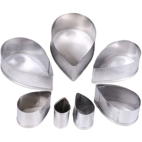 pezzi in acciaio inox, stampo per torta a forma di petalo di rosa, set di formine per biscotti a forma di fiore, stampi per biscotti in pasta frolla, strumenti fai da te