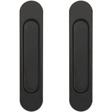 pezzi maniglia per porta scorrevole ovale 14,8 cm maniglia per porta scorrevole maniglie per porta scorrevole autoadesive, adatte per armadi, finestre, porte scorrevoli (nero)