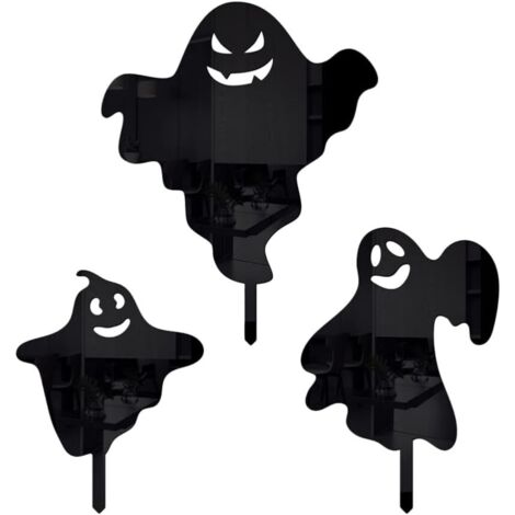 Pezzi Pali Fantasma Pali Teschio Pali Fantasma Decor Emblemi Segno Pali Halloween Cortile Segno Palo Acrilico Catasta di legna