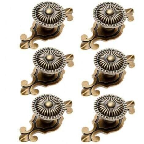 pezzi Pomelli per mobili retrò 2 in 1 per cassetti con viti in bronzo