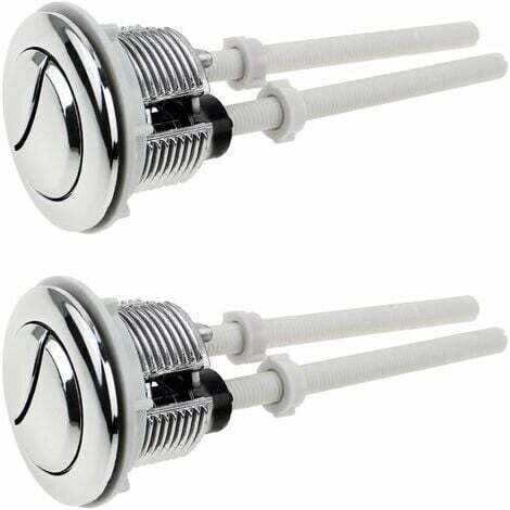 pezzi pulsanti per WC a doppio scarico da 38 mm, pulsanti per serbatoio WC cromati standard in argento