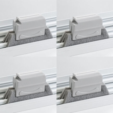 pezzi Spazzola multifunzionale per fessure, grondaie, finestre, porte, finestre scorrevoli, scanalature per finestre del bagno (grigio)