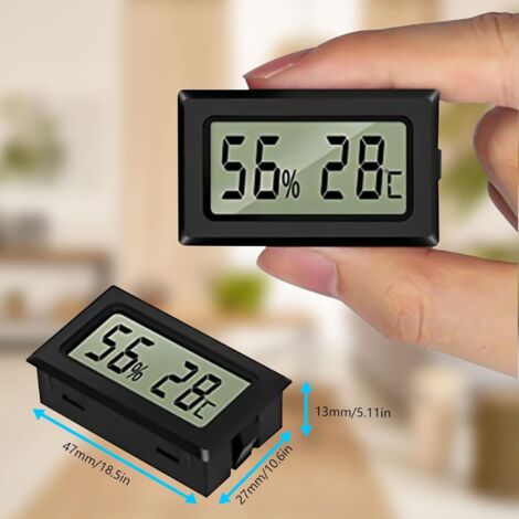 pezzi termometro interno igrometro interno mini termometro, igrometro digitale per rettili, misurazione dell'umidità della temperatura per umidificatori da cucina per ufficio incubatori