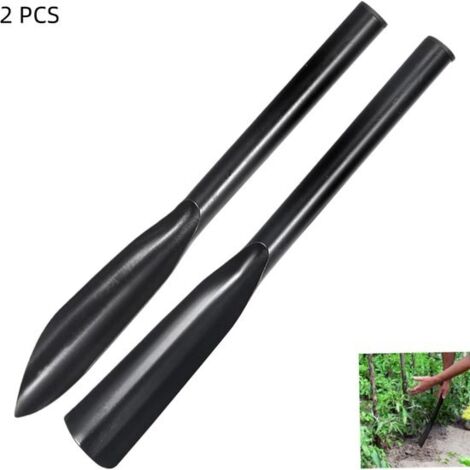 pezzi - Tuintroffel - draagbare tuinschep - 1 handtroffel in 1 sep - avec handvat - pour tuinieren, verplanten en wieden - 32×5cm - nero