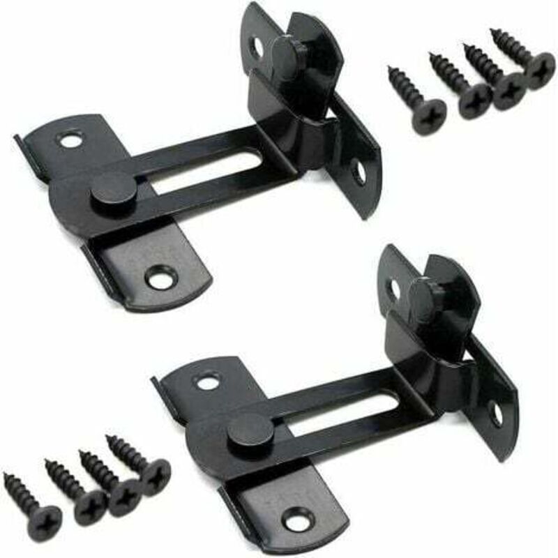 Image of Odipie - pezzi Verrou de Porte à 90 Degrees, Verrou de Porte à Angle Droit, Boulon Porte de Grange, pour Clotures in Bois ou Portails Metalliques