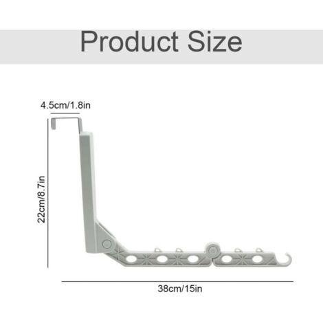 pezzo di appendiabiti da porta, stendibiancheria pieghevole - asta appendiabiti per porta, moderna e salvaspazio con funzione pieghevole, capacità di carico 5 kg, per balconi, armadi, camere da letto,