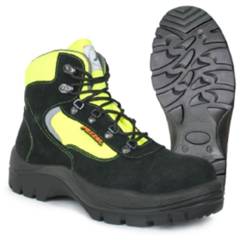 Image of Diaz S3 scarpe da lavoro alte invernali per la protezione civile n.42 in tessuto idrorepellente nero e giallo made in Italy Nero + Giallo fluo 42