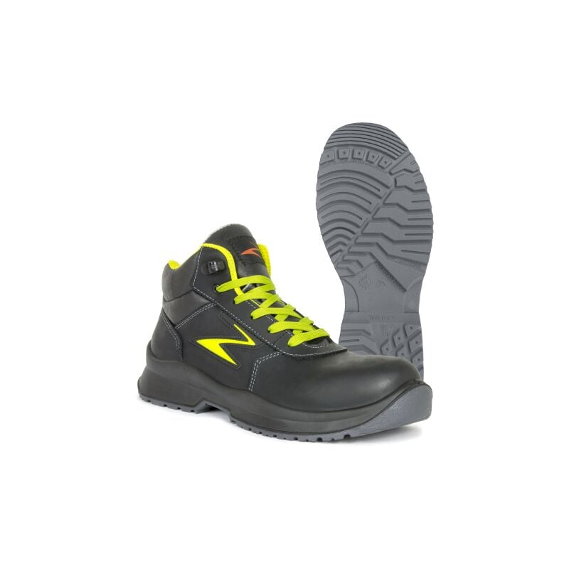 Jackson S3 chaussures de travail d'hiver haute se'curite' N.45 en cuir sans me'tal noir/jaune fluorescent fabrique'es en Italie Nero + Giallo 45