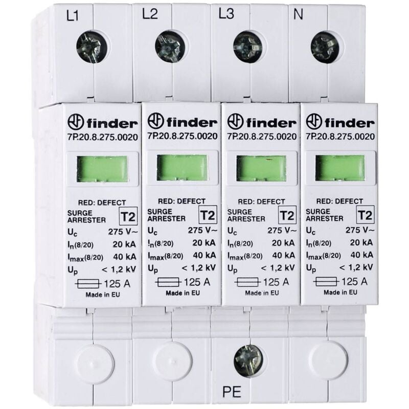 7P.25.8.275.0020 7P.25.8.275.0020 Limiteur de surtension 20 kA 1 pc(s) W415972 - Finder
