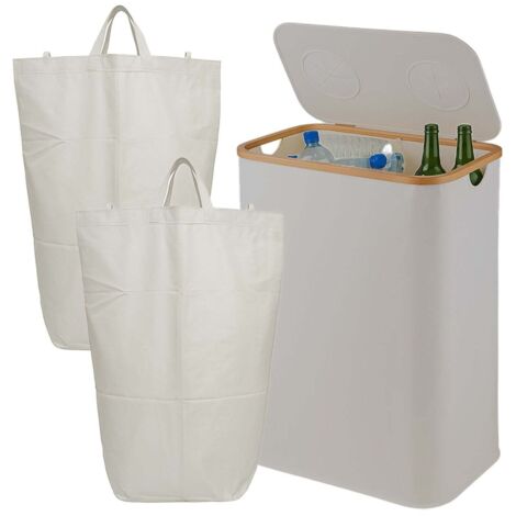 Pfandflaschen-Recyclingbehälter, 2 Fächer, 60-100 Flaschen