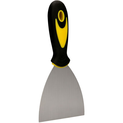 Pfannenwender aus Edelstahl 60 mm. Gummigriff