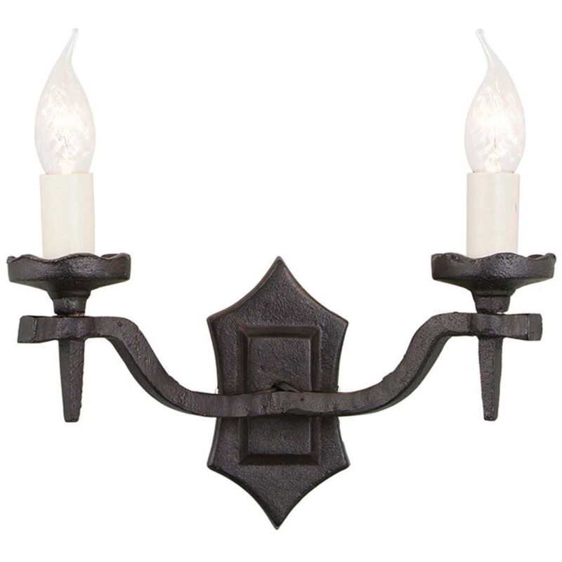 Elstead Schwarz Rectory - 2 Light Indoor Candle Wandleuchte E14