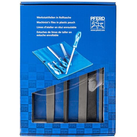 PFERD 11801533 Werkstattfeilen-Set Hieb 3 in PVC-Rolltasche inkl. Umkarton  Länge 200 mm 1 St.