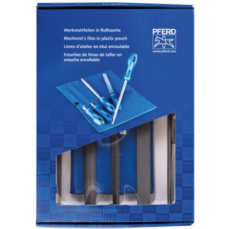 PFERD 11801542 Werkstattfeilen-Set Hieb 2 in PVC-Rolltasche inkl. Umkarton  Länge 250 mm 1 St.