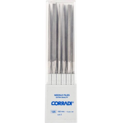 PFERD 12325164 Kit di lime ad ago CORRADI taglio svizzero 2 in scatola di plastica Lunghezza 160 mm 1 pz.