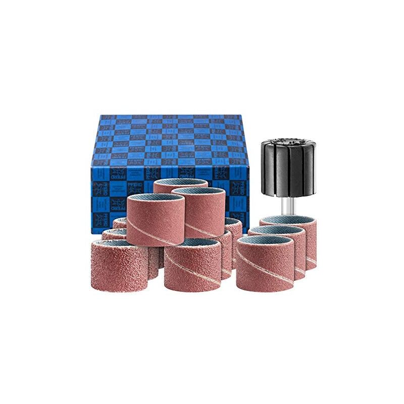 42298003 schleifhülsen-set, 13-TLG. korund Ø22X20MM a 60, 80, 150, 240 inkl. halter mit schaft-ø 6MM pour applications - Pferd