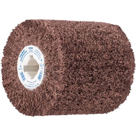 PFERD 44641010 Rullo abrasivo in fibra di nylon POLINOX Ø 100 x 100 mm scanalatura 19 mm A 100 per levigatura fine e fi