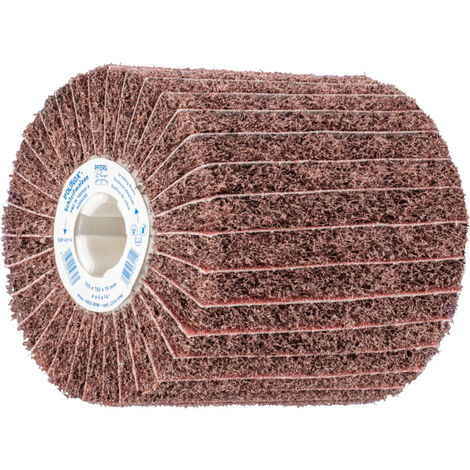 PFERD 44641108 POLINOX Vlies-Schleifwalze PNZ Ø 100 x 100 mm Keilnut 19 mm A 80/M für Feinschliff &