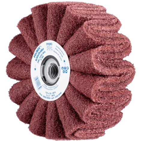 PFERD 44642502 POLINOX Vlies-Schleifrad PNG Ø 125 x 50 mm Gewinde M14 A 180 für Feinschliff & Finis