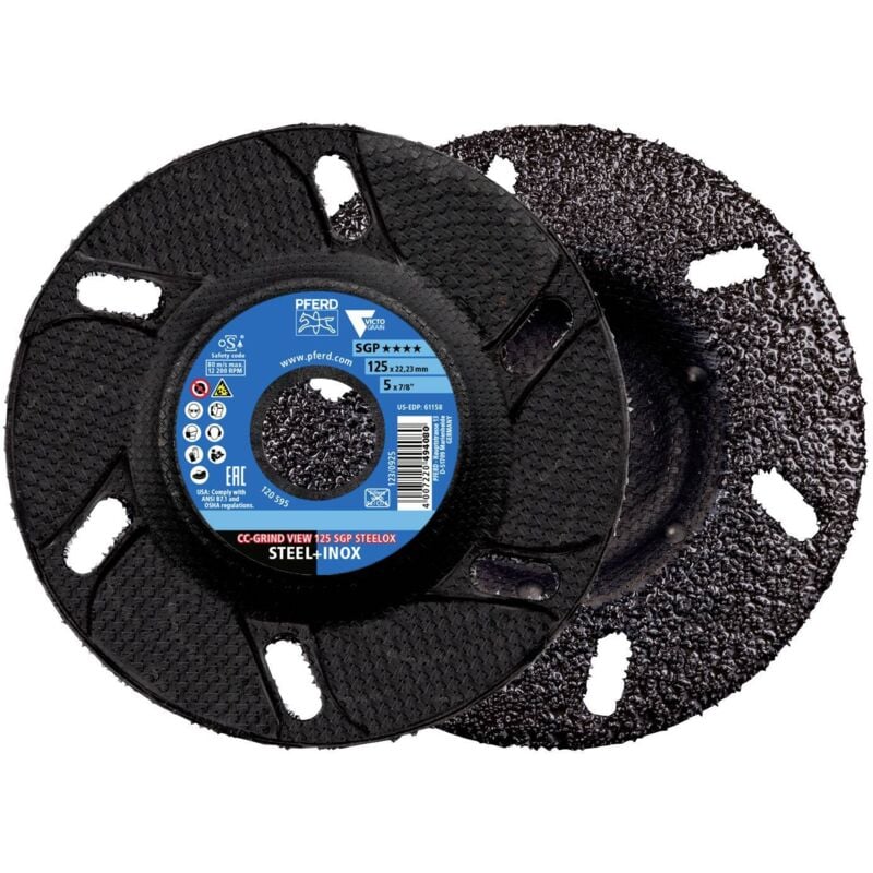 Pferd - 64196126 Set de disques abrasifs Diamètre 125 mm ø de perçage 22.23 mm acier inoxydable, acier, bois 10 pc(s)