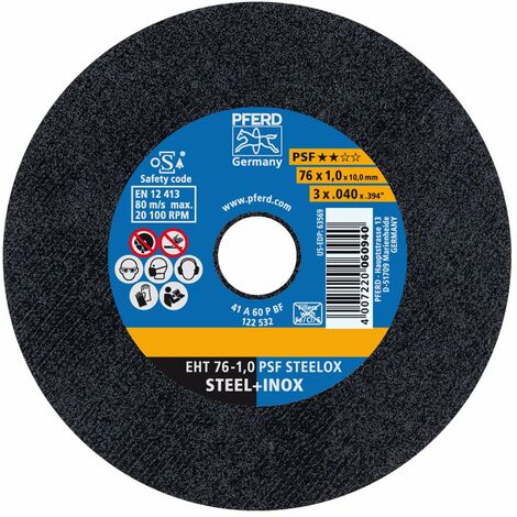 PFERD 69198287 - Disco da taglio linea universale PSF Steelox
