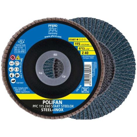 PFERD 69300936 PFC 115 Z 40 START STEELOX Disque segmenté Diamètre 115 mm Ø de perçage 22.23 mm 10 pc(s)