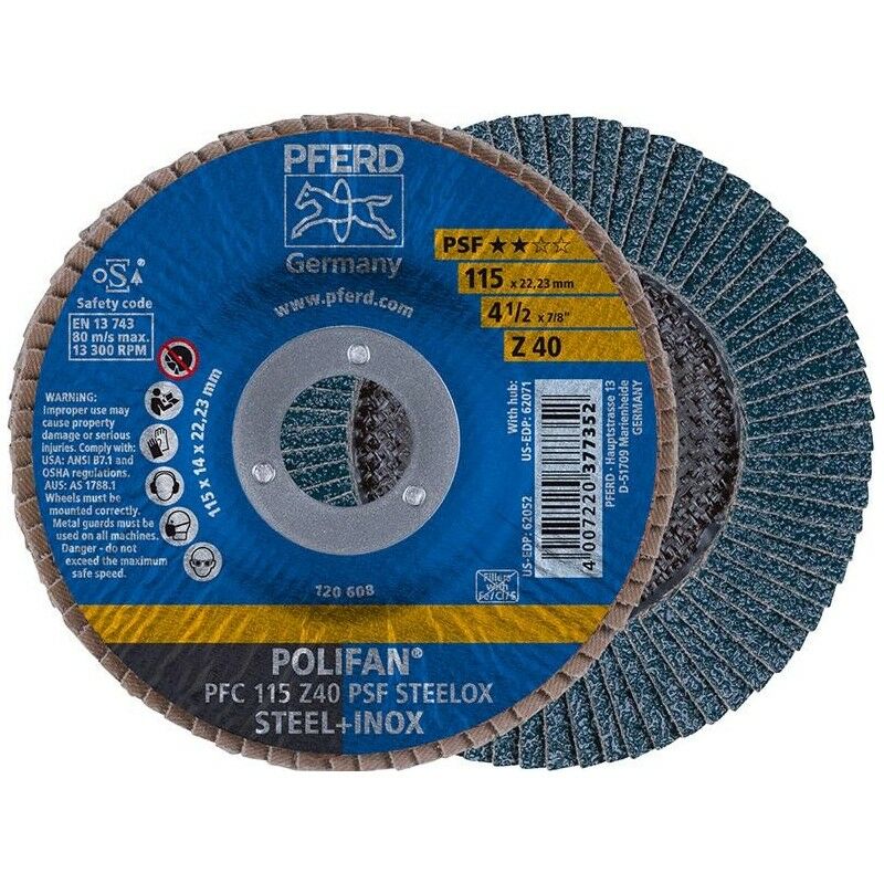 

Disco de láminas Z 60PSF curva 115mm K60 Pferd