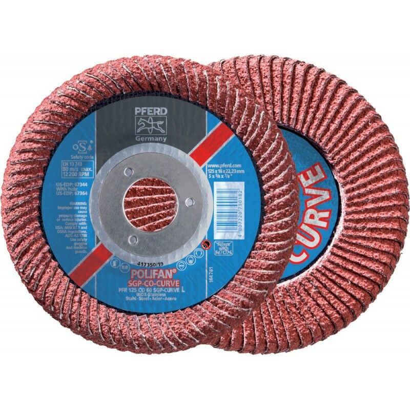 

Discos de láminas CURVE M125mm K 60 CO Pferd