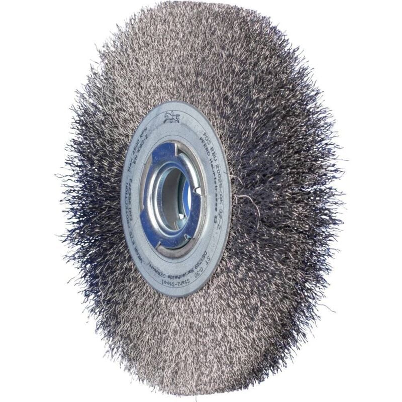 Brosse ronde pos large non agrandie rbu ø 200 x 25 mm alésage variable ø fil d'acier 0,30 pour support de ponçage - Pferd