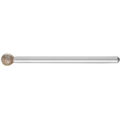 PFERD CBN-Schleifstift Kugel Ø 5,0mm Schaft-Ø 3 mm B126 (mittel) zum Gravieren und Entgraten