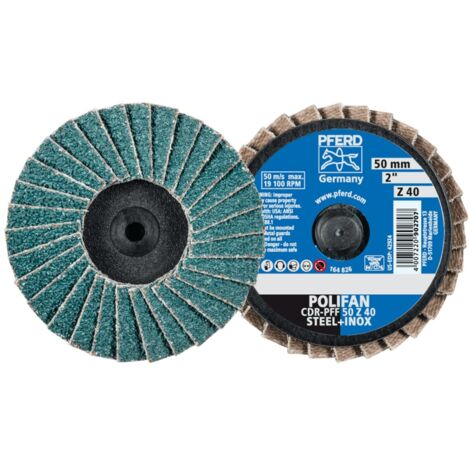 PFERD COMBIDISC Zirkon Mini-POLIFAN CDR Ø 50mm Z40 für gehärteten Stahl