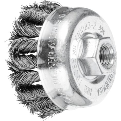 PFERD COMBITWIST Topfbürste gezopft TBG Ø 65 mm M14 Stahl-Draht-Ø 0,35 mm Winkelschleifer