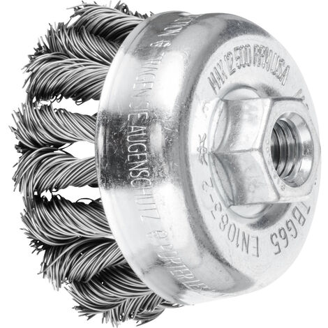 PFERD COMBITWIST Topfbürste gezopft TBG Ø 65mm M14 Stahl-Draht-Ø 0,50 für Winkelschleifer  43305051