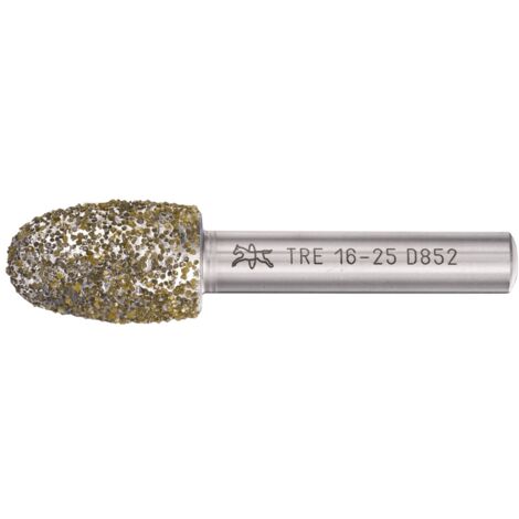 PFERD Diamant-Schleifstift Tropfenform 16x25x8 mm D852 zum Schleifen von Grau-und Sphäroguss
