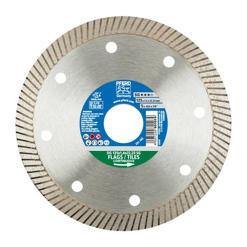 Pferd - Alesaggio del disco da taglio diamantato diamante.22.23mm 1,4mm 8mm