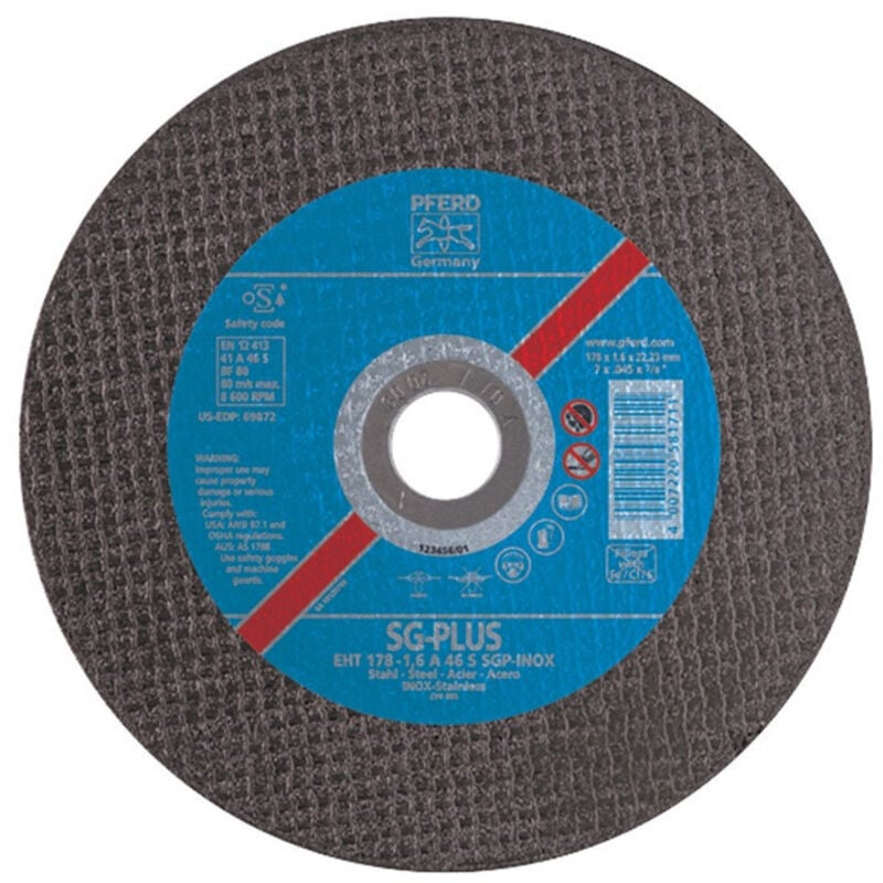 

Pferd - Disco De Corte Sgp Steelox D 180 X 1,6 Mm Recto Inox Perfora