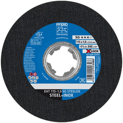 PFERD Disque à tronçonner EHT 115-1,0 SG STEELOX/X-LOCK 25 pièces