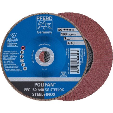 PFERD Disque Polifan 180-22 Grain 40 - 67704185