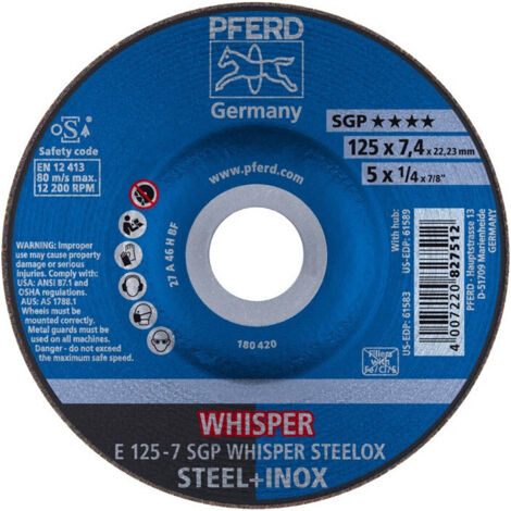 Pferd E 125-7 SGP Whisper Steelox disque à ébarber blanc