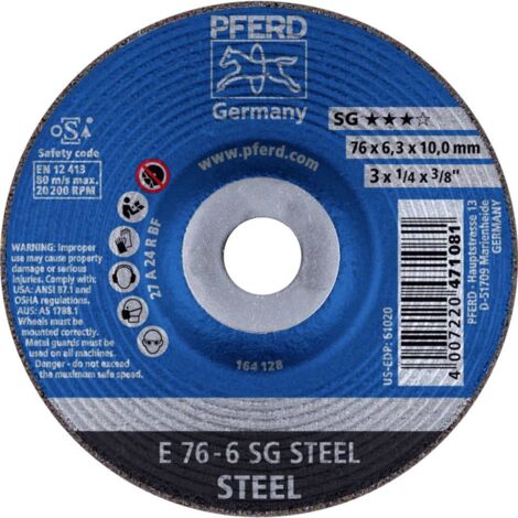 Pferd E 76-6 SG disco per sbavatura acciaio 76 mm