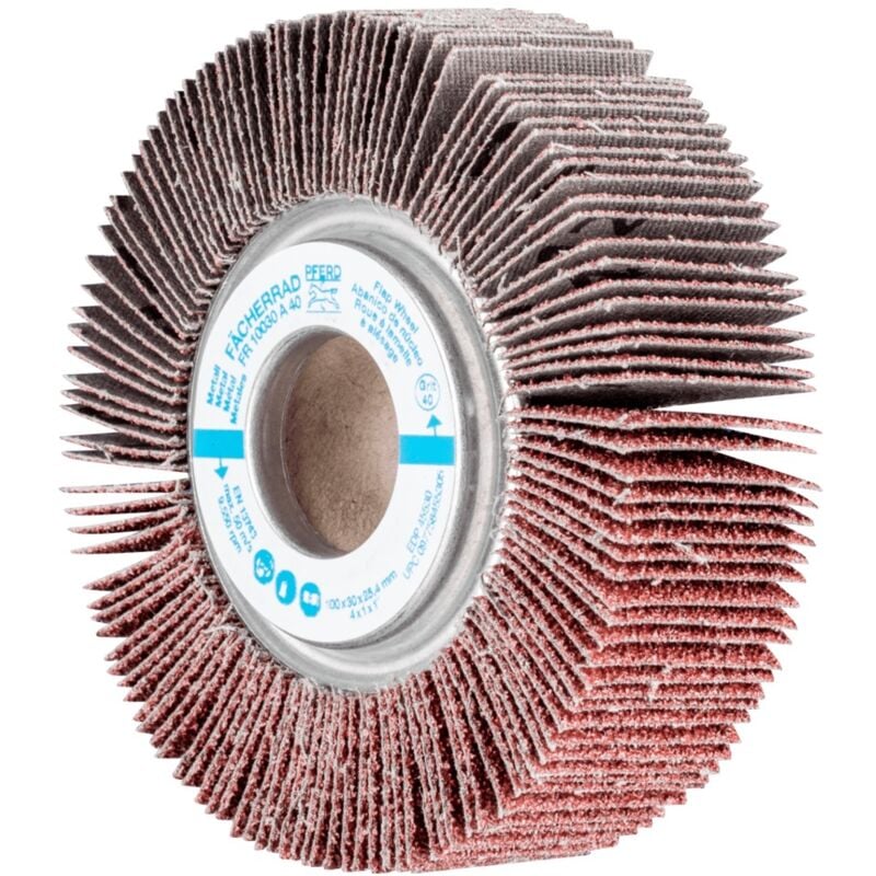 Image of PFERD Lamellenschleifrad FR Ø 100x30mm Bohrung Ø 25,4 mm A40 für universelle Anwendung